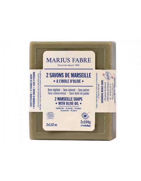 2 SAVONS DE MARSEILLE A L'HUILE D'OLIVE 100 G