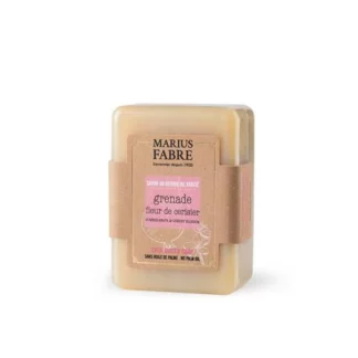 SAVONNETTE PARFUMEE FLEUR DE CERISIER ET GRENADE 150 G, SANS HUILE DE PALME