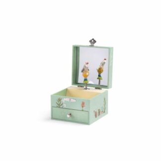 BOITE A MUSIQUE COFFRET LES TROIS PETITS LAPINS